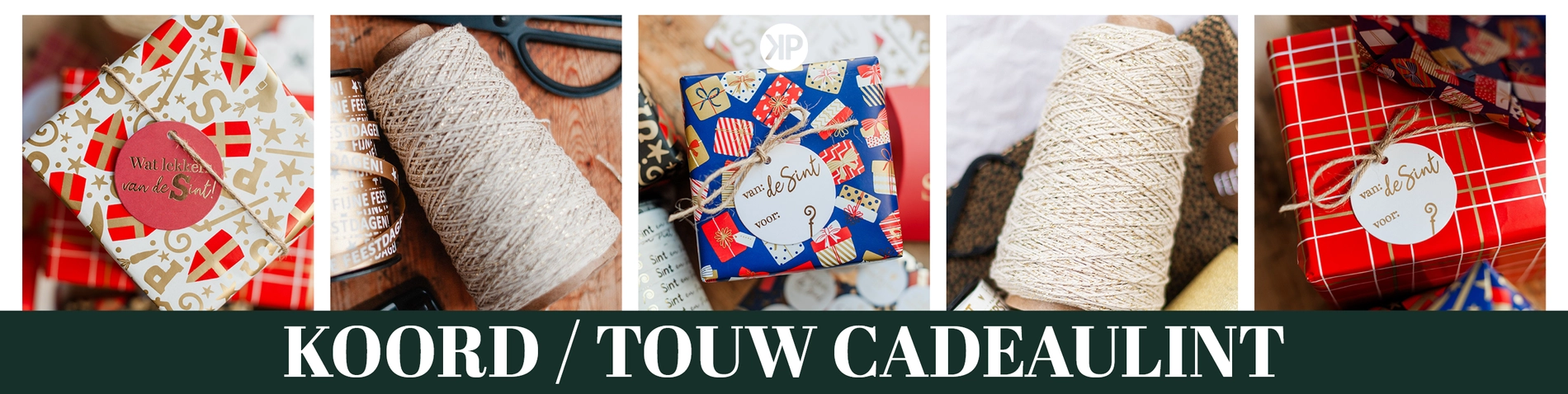 Cadeaulint koord / touw in diverse kleuren en materialen